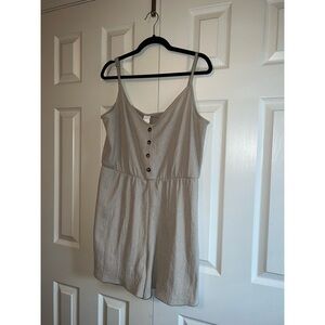Casual Button-Front Romper